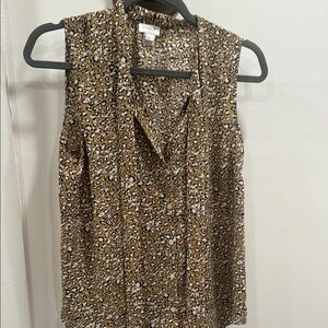 J. Crew Leopard Print Sleeveless Top